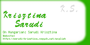 krisztina sarudi business card